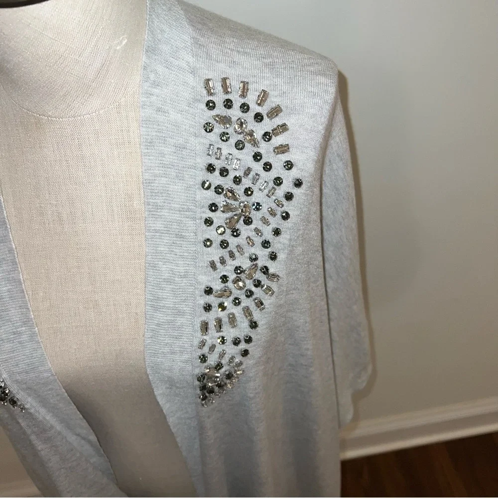 NWT White House Black Market WHBM Crystal-Embellished Ruana Wrap One Size
